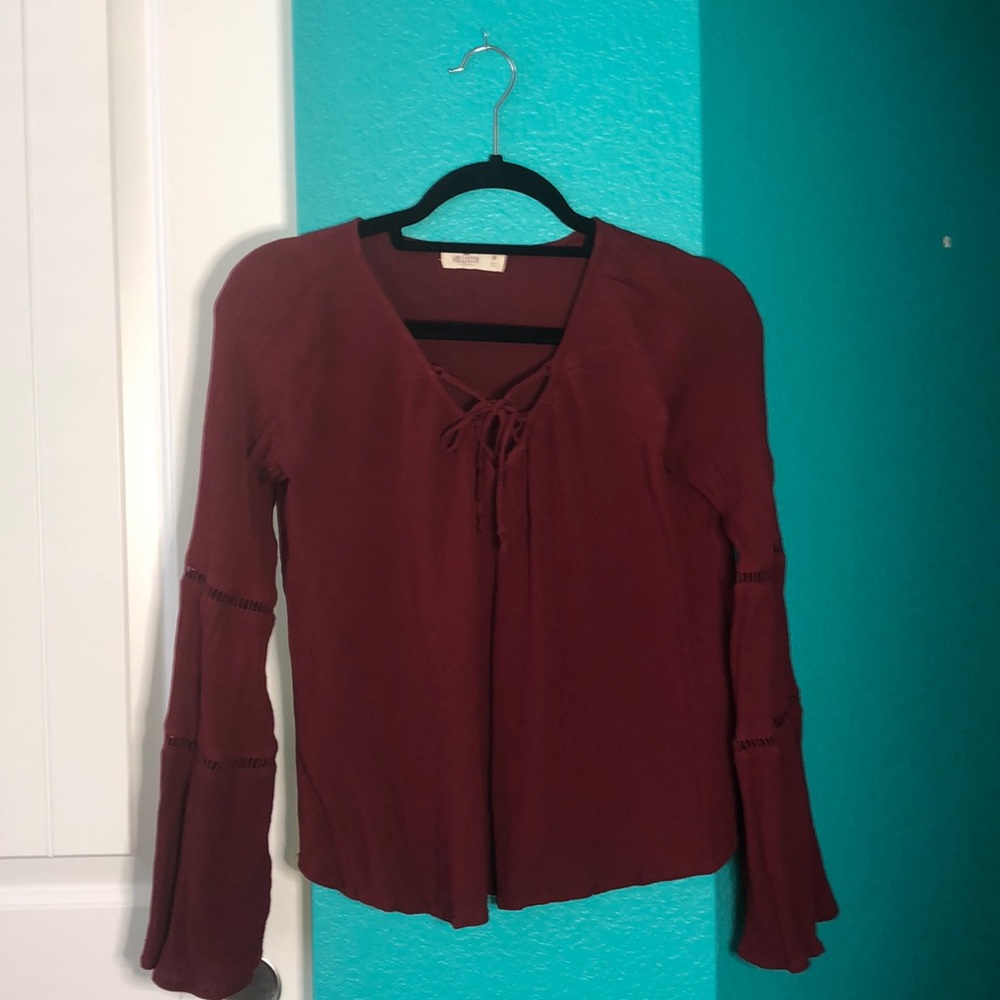 Maroon Long Sleeve Top